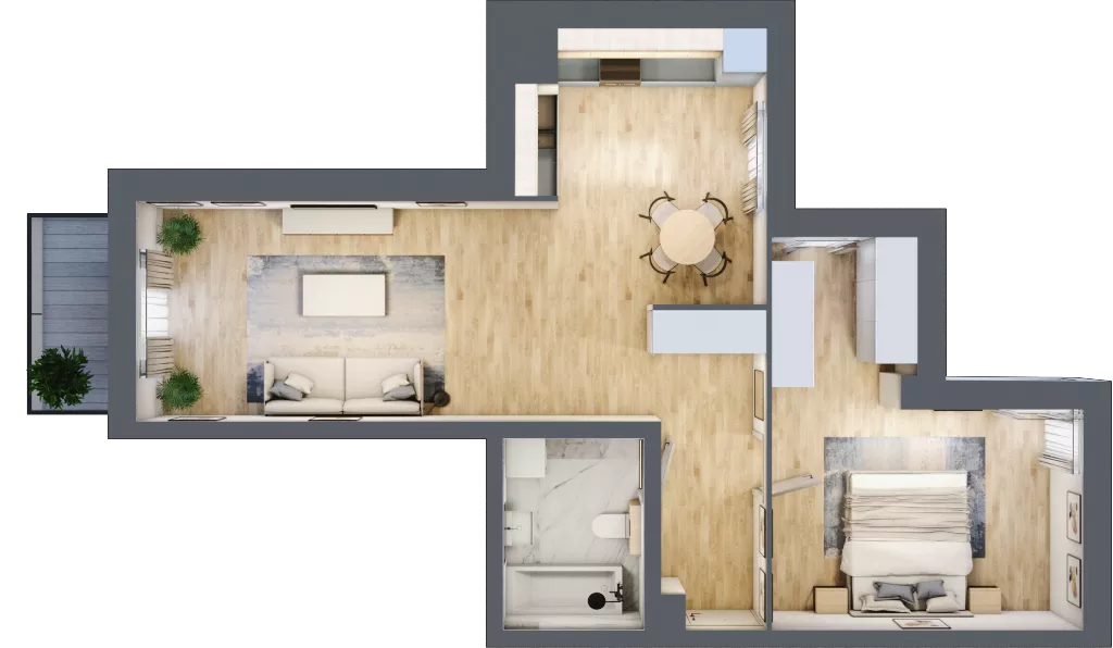 2 pokoje, mieszkanie 62,33 m², parter, oferta nr 4, Nowa Pszczelna, Kraków, Dębniki, Ruczaj, ul. Pszczelna 38