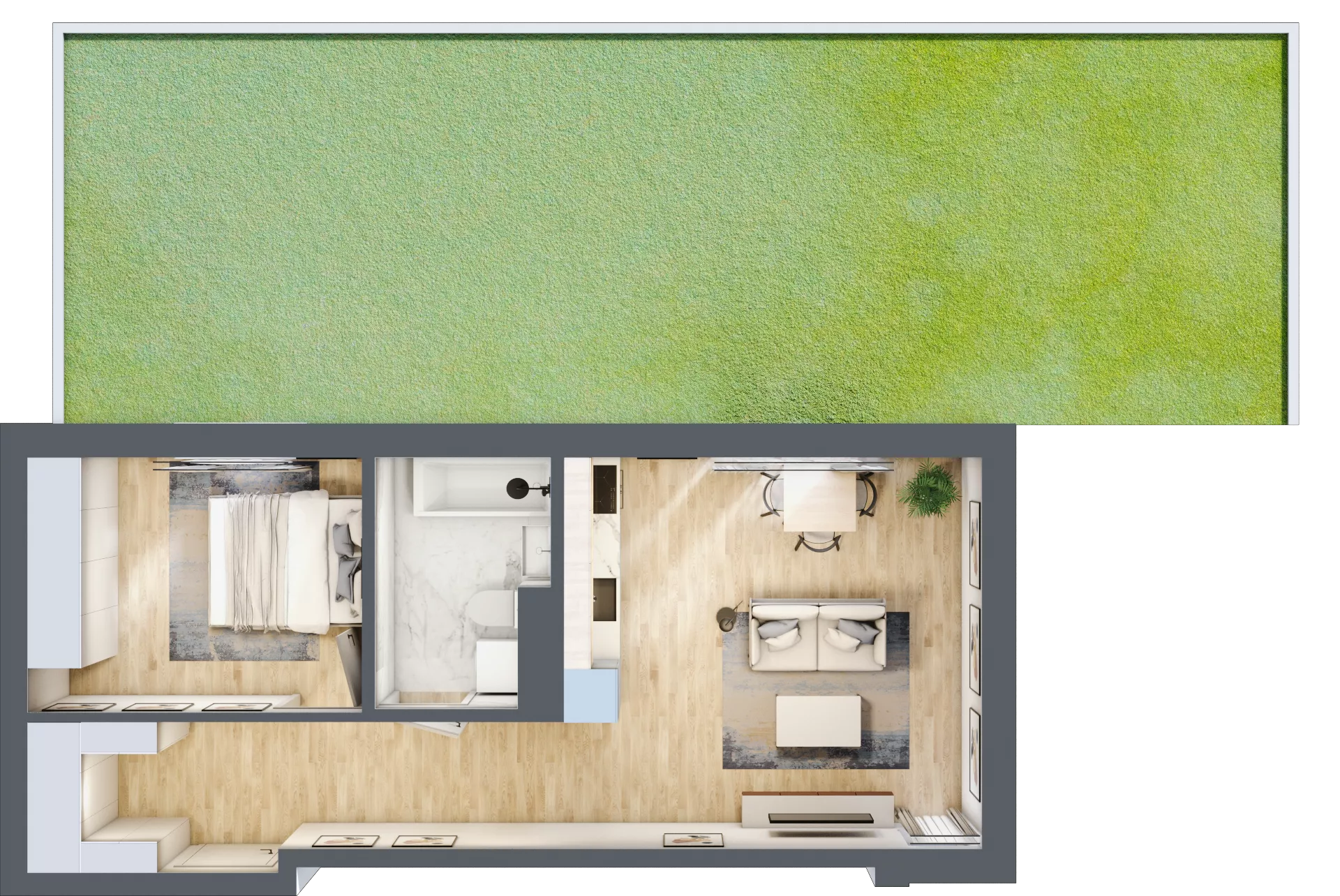 2 pokoje, mieszkanie 45,85 m², parter, oferta nr A1, Mickiewicza, Ciechocinek, ul. Mickiewicza 41B