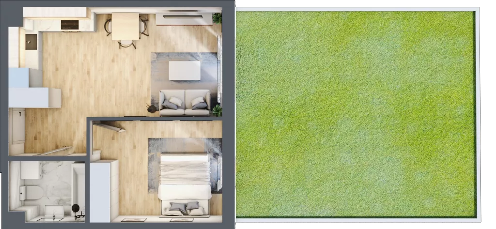 2 pokoje, mieszkanie 40,22 m², parter, oferta nr A4, Mickiewicza, Ciechocinek, ul. Mickiewicza 41B