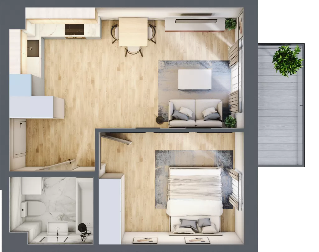 2 pokoje, mieszkanie 40,25 m², piętro 1, oferta nr A9, Mickiewicza, Ciechocinek, ul. Mickiewicza 41B