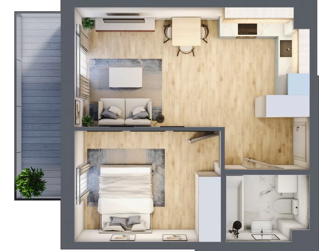2 pokoje, mieszkanie 40,59 m², piętro 1, oferta nr B31, Mickiewicza, Ciechocinek, ul. Mickiewicza 41B
