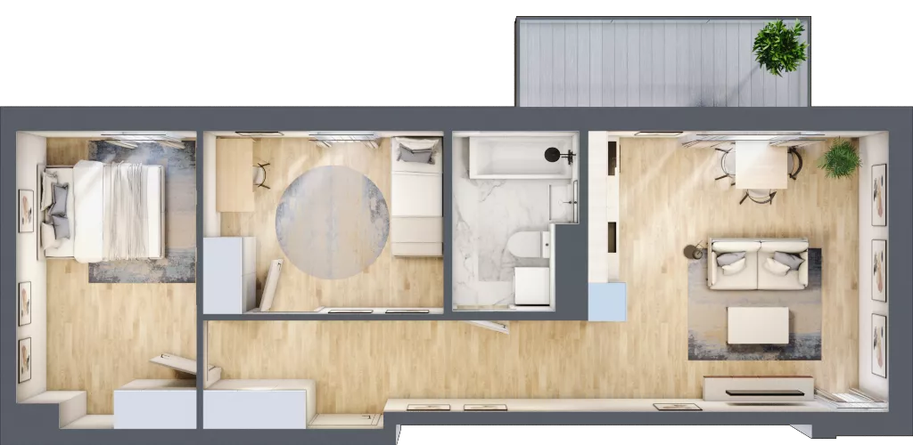 3 pokoje, mieszkanie 58,85 m², piętro 2, oferta nr A11, Mickiewicza, Ciechocinek, ul. Mickiewicza 41B