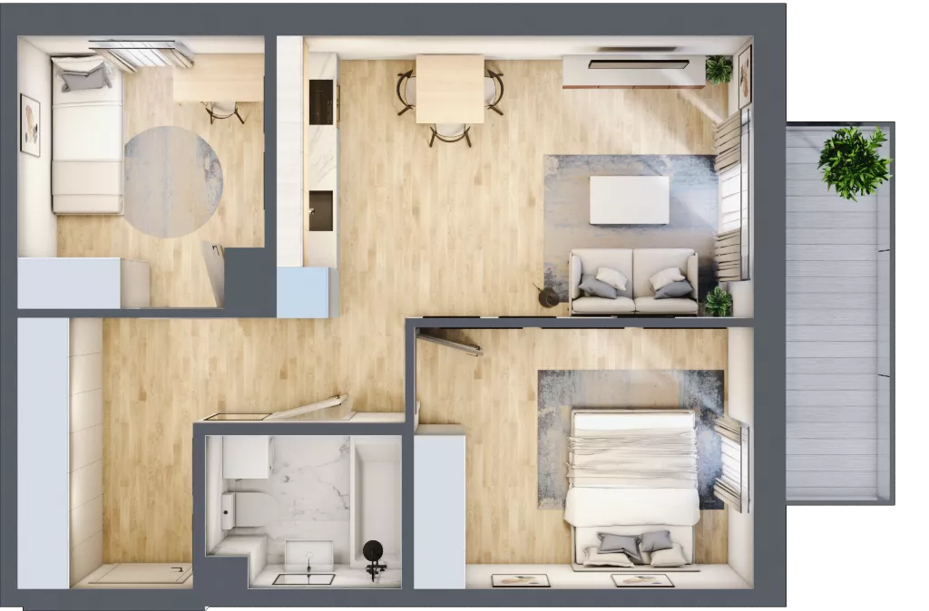 3 pokoje, mieszkanie 53,37 m², piętro 2, oferta nr A12, Mickiewicza, Ciechocinek, ul. Mickiewicza 41B