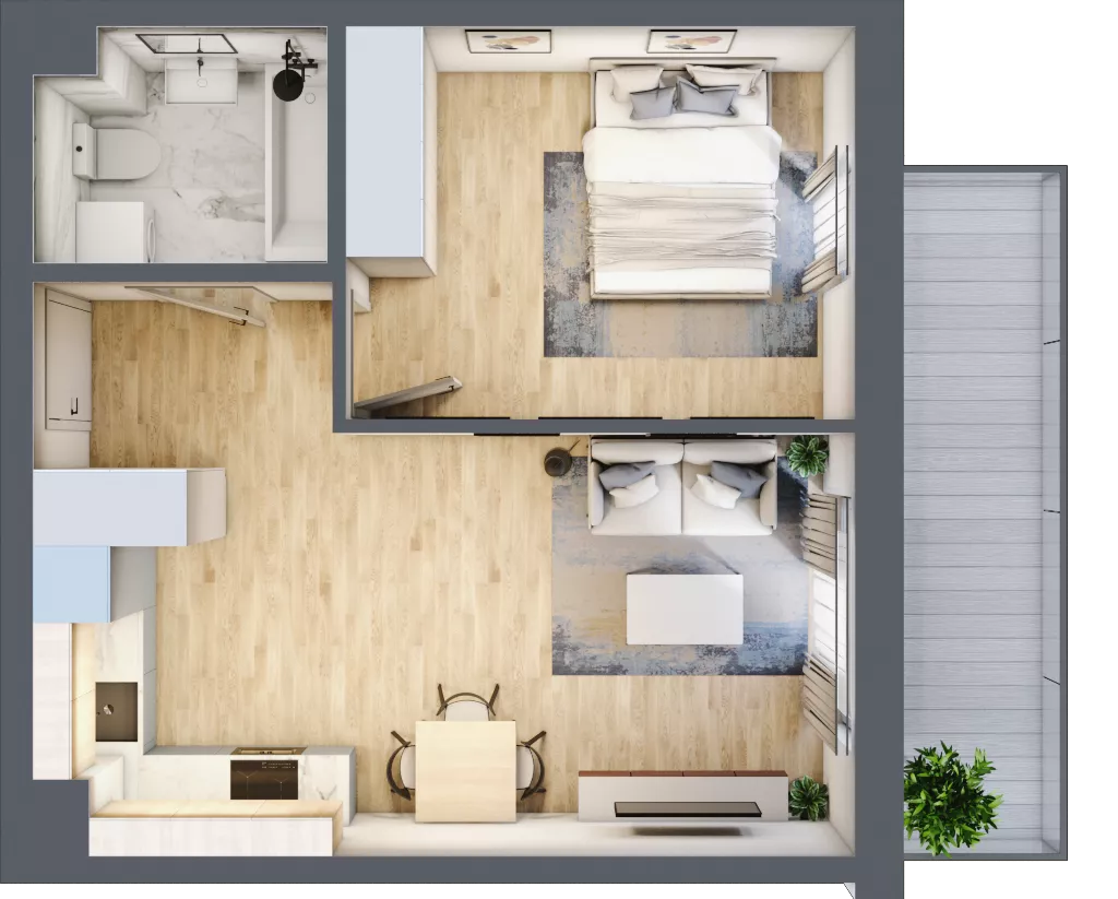 2 pokoje, mieszkanie 40,24 m², piętro 3, oferta nr A18, Mickiewicza, Ciechocinek, ul. Mickiewicza 41B