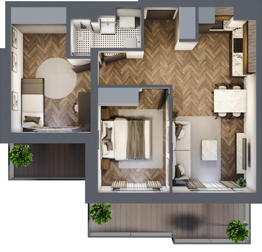 3 pokoje, mieszkanie 50,30 m², piętro 5, oferta nr ONH-C-KLF16-LM22, Osiedle Nowe Horyzonty - etap II, Bydgoszcz, Bartodzieje, ul. Fordońska 16-18
