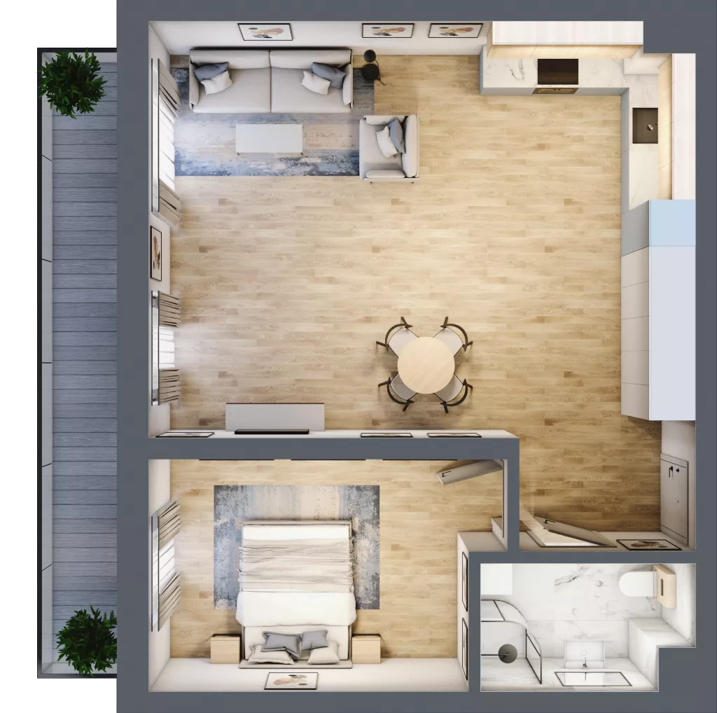2 pokoje, mieszkanie 59,18 m², piętro 1, oferta nr 14, Solano Kołobrzeg, Kołobrzeg, ul. Św. Macieja 6A