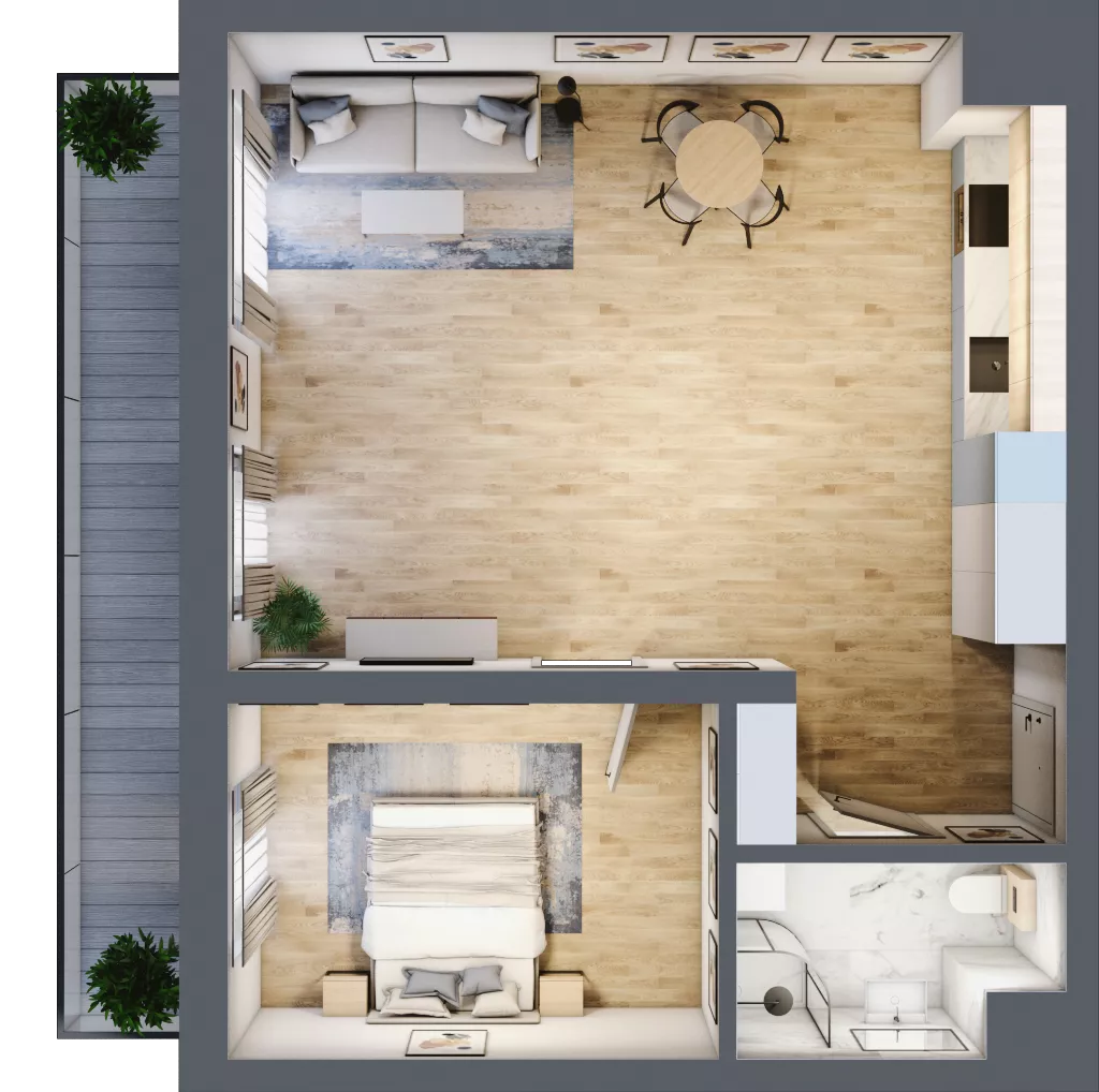 2 pokoje, mieszkanie 58,56 m², piętro 3, oferta nr 40, Solano Kołobrzeg, Kołobrzeg, ul. Św. Macieja 6A