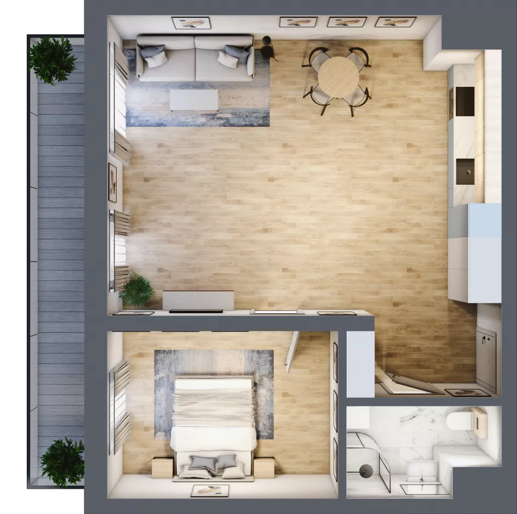 2 pokoje, mieszkanie 58,52 m², piętro 4, oferta nr 53, Solano Kołobrzeg, Kołobrzeg, ul. Św. Macieja 6A