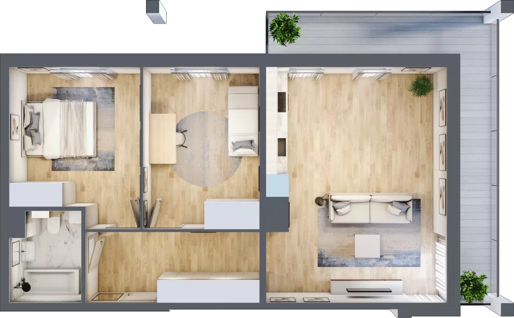 3 pokoje, mieszkanie 68,80 m², piętro 2, oferta nr M20, Prato Park, Kraków, Czyżyny, ul. Na Łąkach