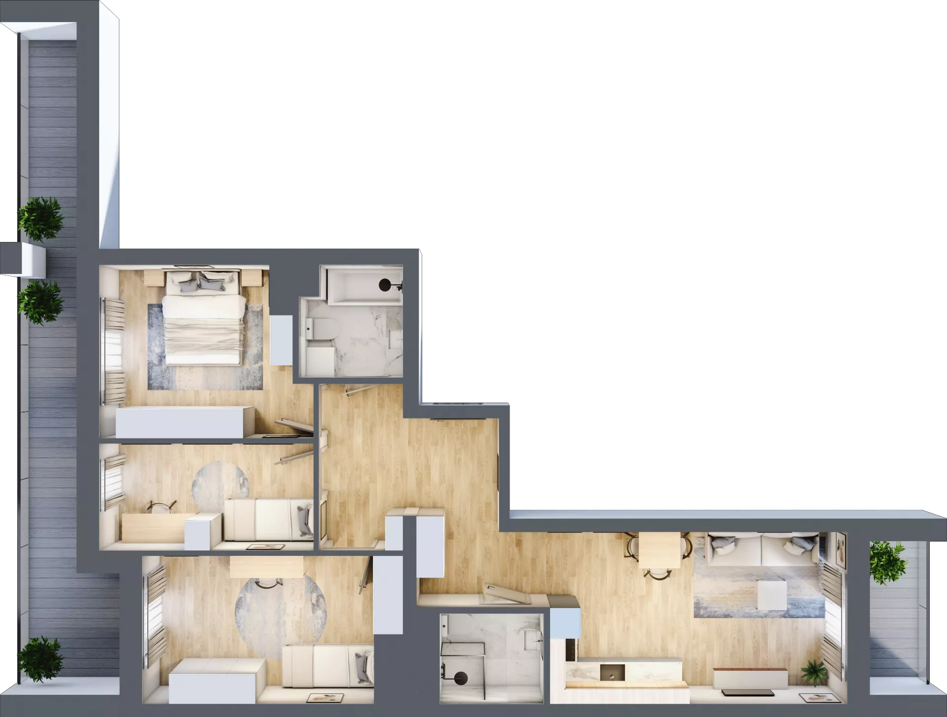4 pokoje, mieszkanie 76,96 m², piętro 2, oferta nr M10/KL4, Luxury Point, Kielce, Centrum, al. Solidarności