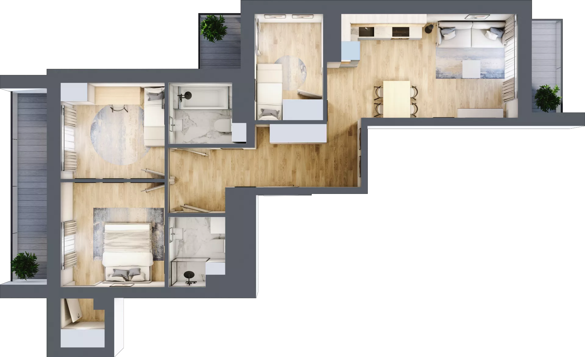4 pokoje, mieszkanie 71,27 m², piętro 4, oferta nr M16/KL4, Luxury Point, Kielce, Centrum, al. Solidarności