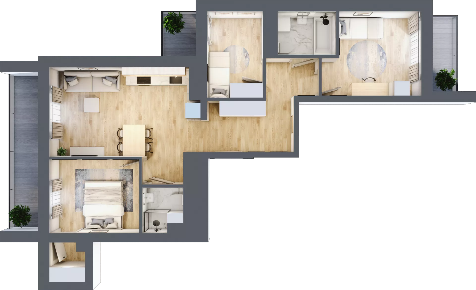 4 pokoje, mieszkanie 71,19 m², piętro 5, oferta nr M21/KL4, Luxury Point, Kielce, Centrum, al. Solidarności