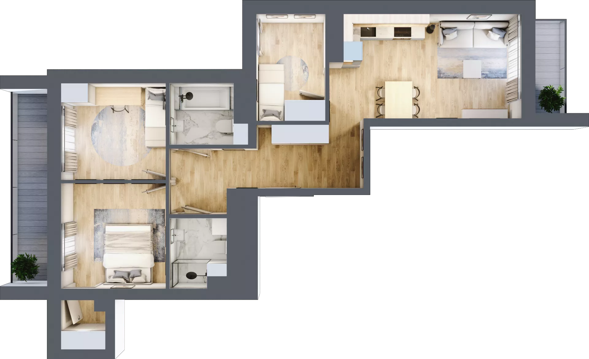 4 pokoje, mieszkanie 71,26 m², piętro 8, oferta nr M35/KL4, Luxury Point, Kielce, Centrum, al. Solidarności