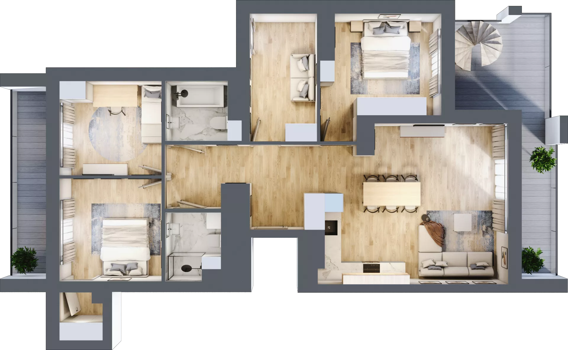 5 pokoi, mieszkanie 96,93 m², piętro 10, oferta nr M43/KL4, Luxury Point, Kielce, Centrum, al. Solidarności