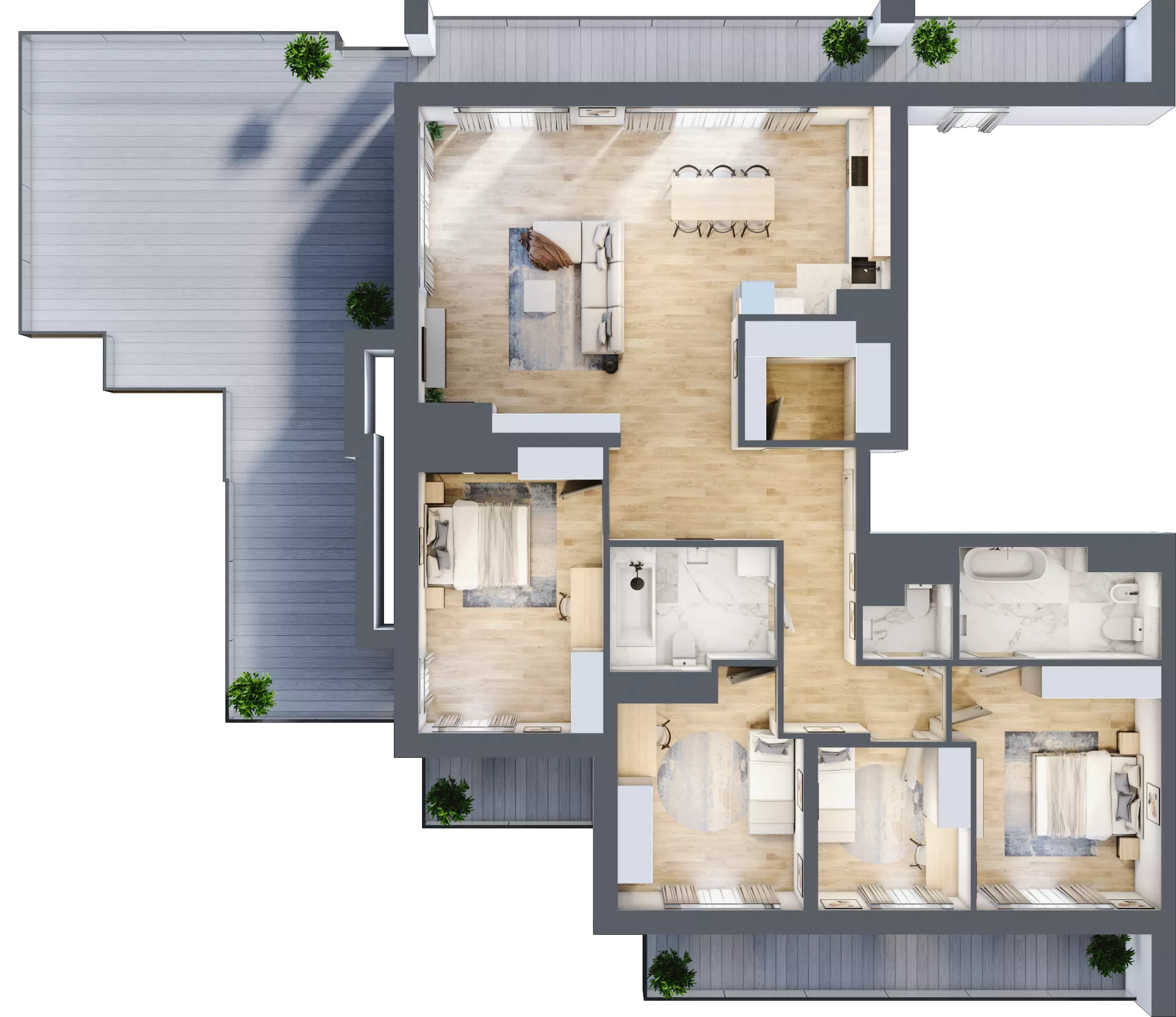 5 pokoi, mieszkanie 134,60 m², piętro 10, oferta nr M44/KL4, Luxury Point, Kielce, Centrum, al. Solidarności