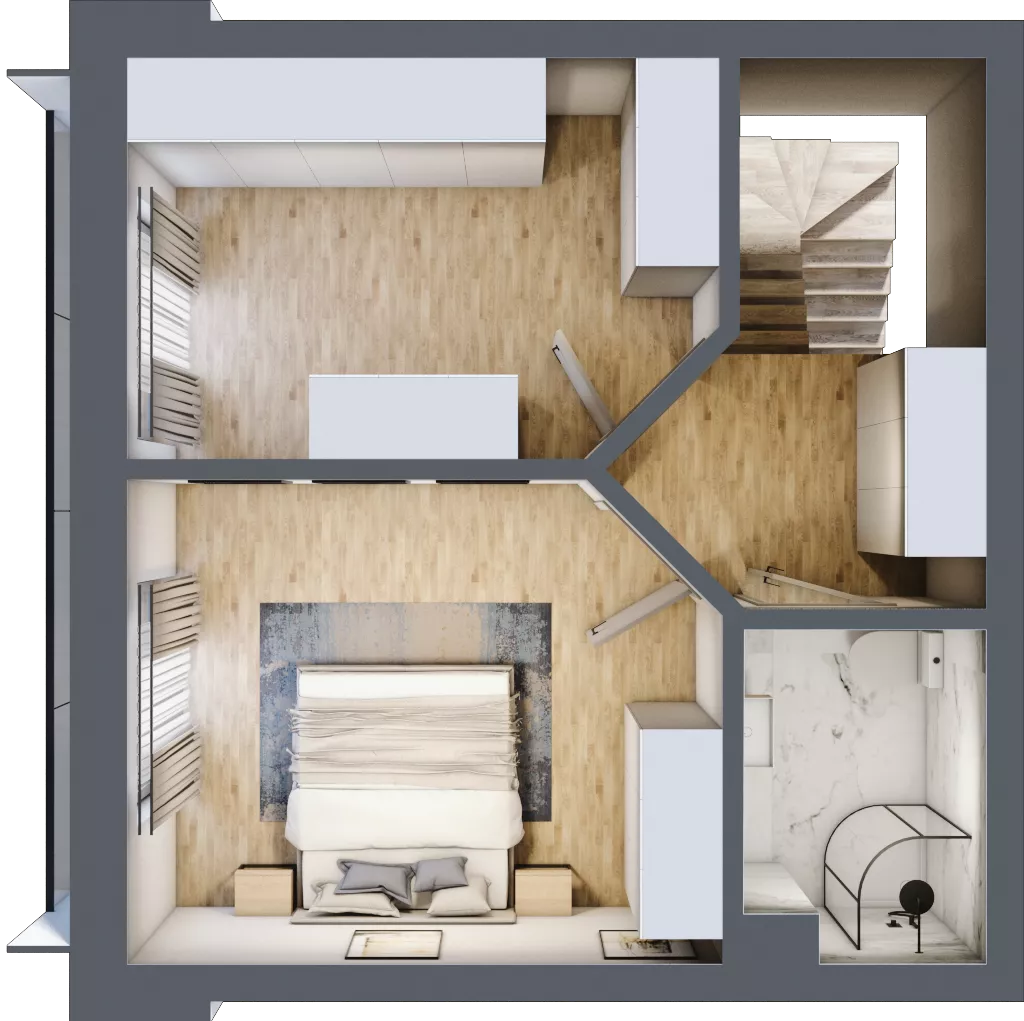 3 pokoje, mieszkanie 32,59 m², parter, oferta nr C2, Błękitne Aleje Etap XV, Bielany Wrocławskie, ul. Filmowa