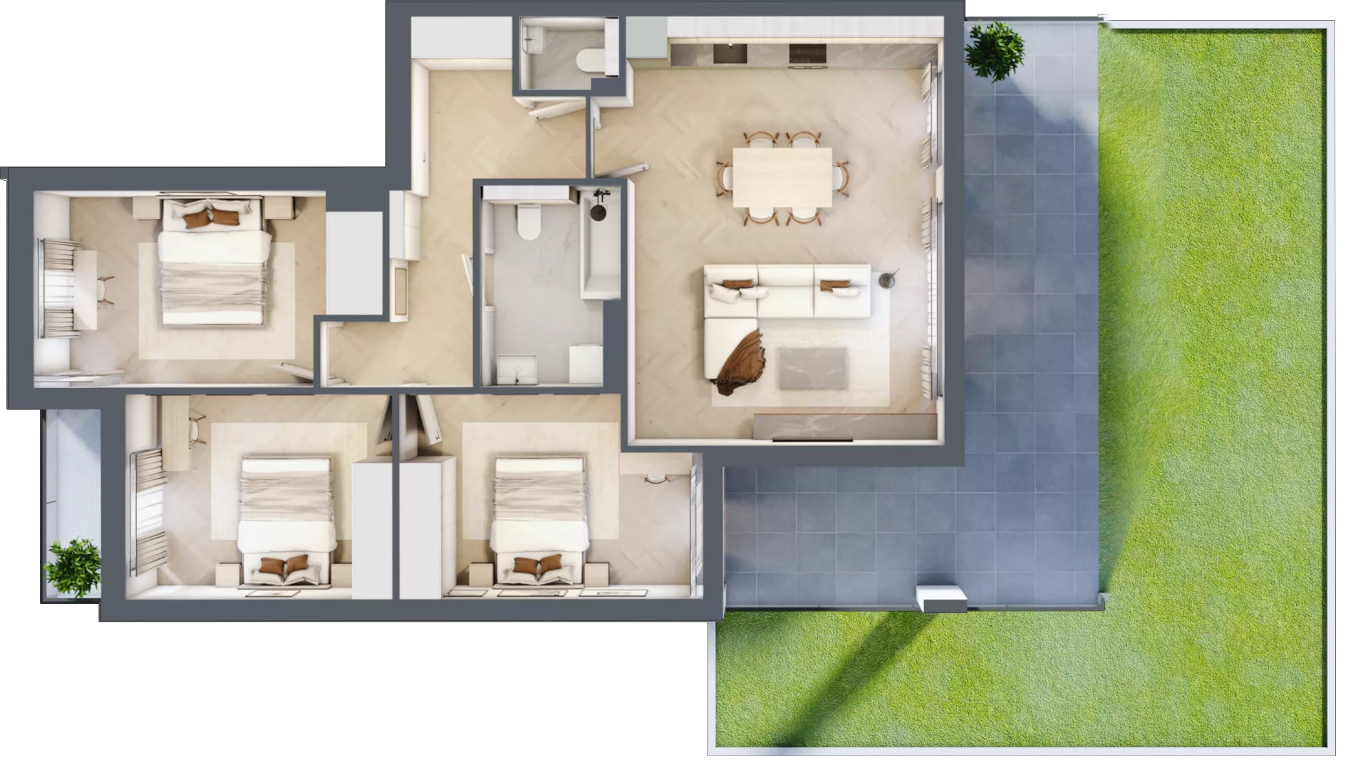4 pokoje, apartament 83,49 m², parter, oferta nr 12A.2, Wille Miejskie Lekcyjna, Wrocław, Sołtysowice, ul. Lekcyjna 12-12L