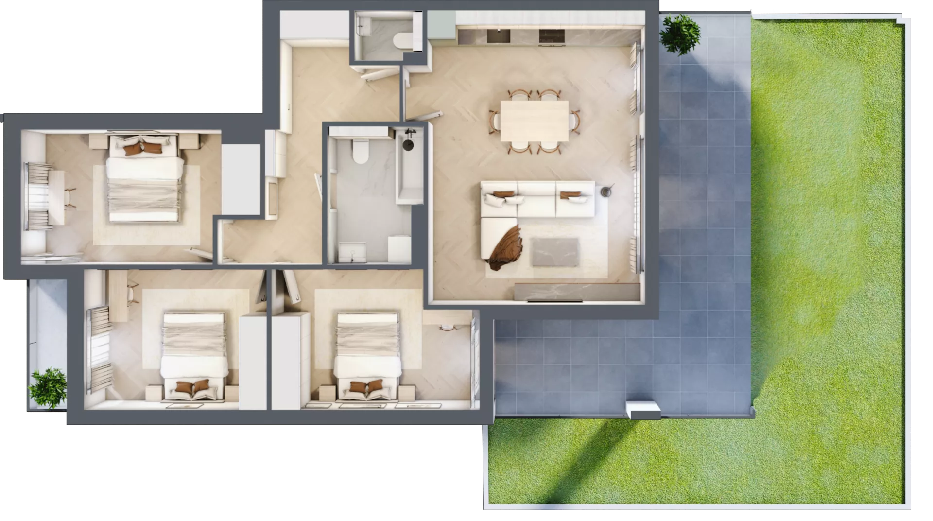 4 pokoje, apartament 83,41 m², parter, oferta nr 12C.2, Wille Miejskie Lekcyjna, Wrocław, Sołtysowice, ul. Lekcyjna 12-12L