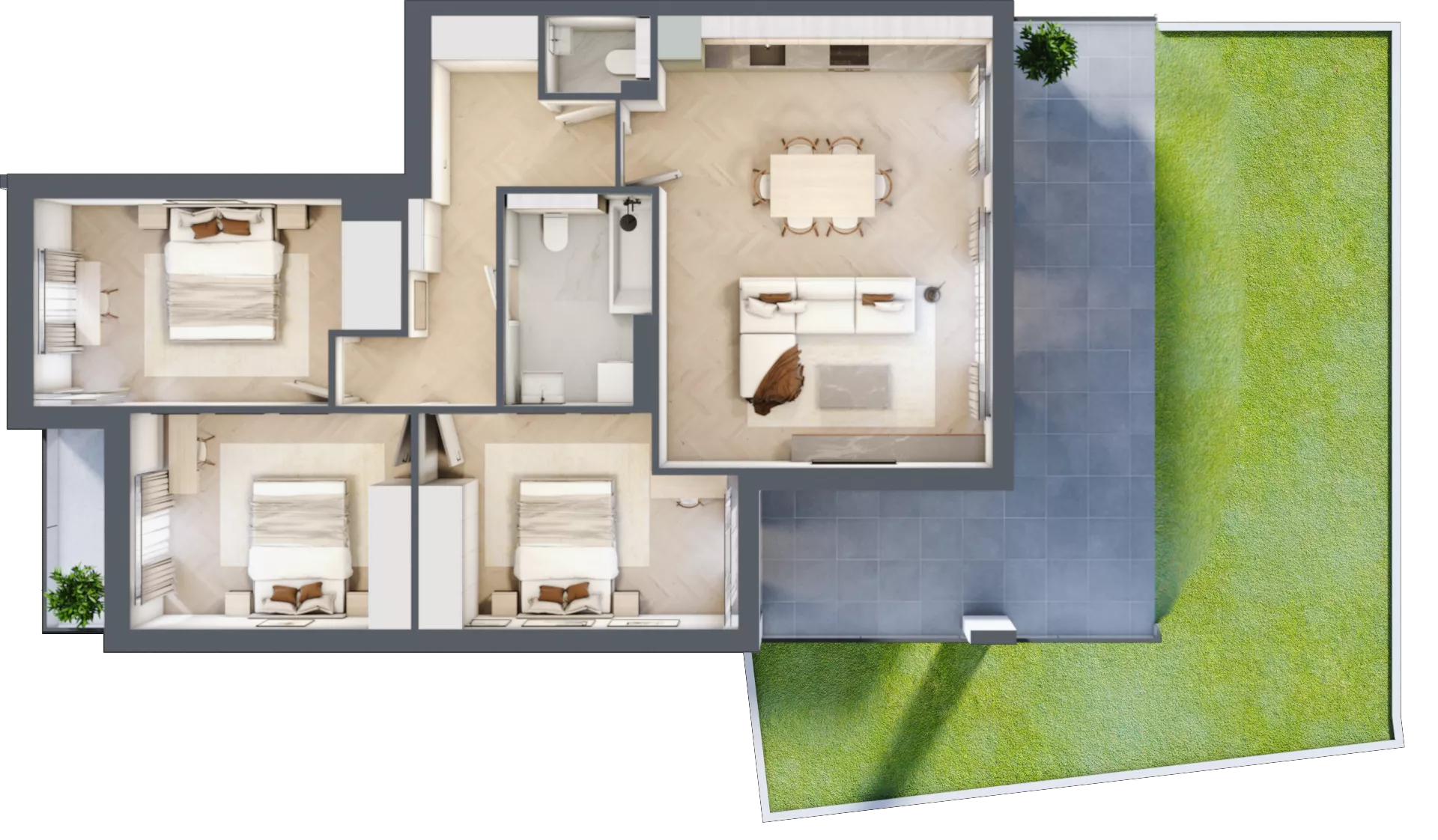 4 pokoje, apartament 83,27 m², parter, oferta nr 12D.2, Wille Miejskie Lekcyjna, Wrocław, Sołtysowice, ul. Lekcyjna 12-12L
