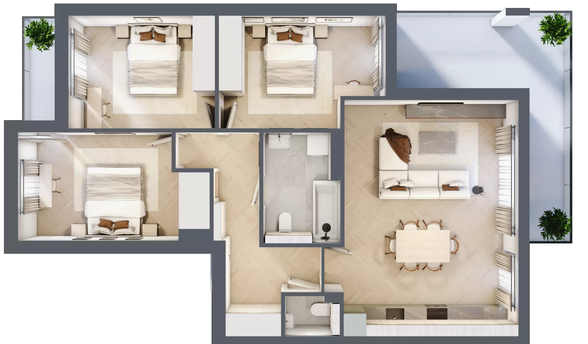 4 pokoje, apartament 83,08 m², piętro 1, oferta nr 12D.3, Wille Miejskie Lekcyjna, Wrocław, Sołtysowice, ul. Lekcyjna 12-12L