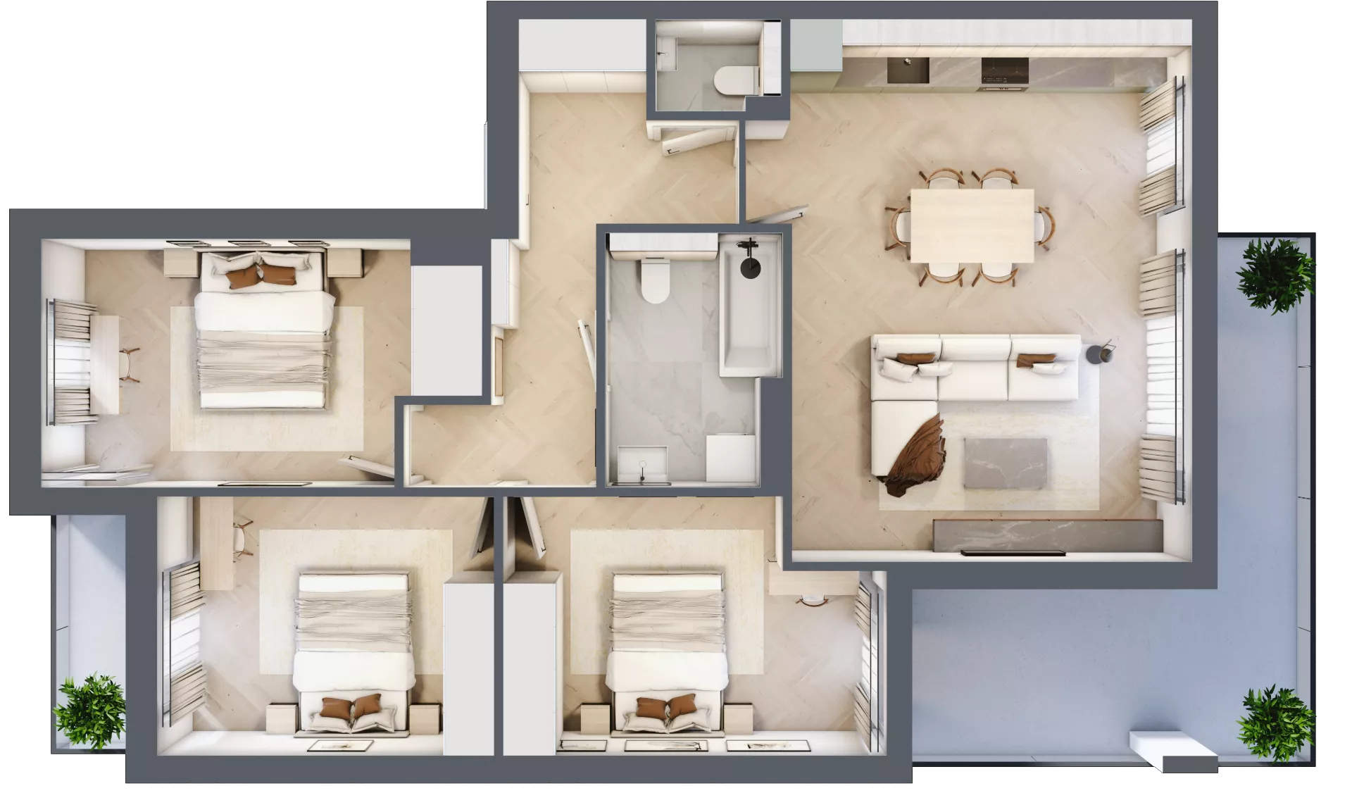 4 pokoje, apartament 83,21 m², piętro 1, oferta nr 12D.4, Wille Miejskie Lekcyjna, Wrocław, Sołtysowice, ul. Lekcyjna 12-12L
