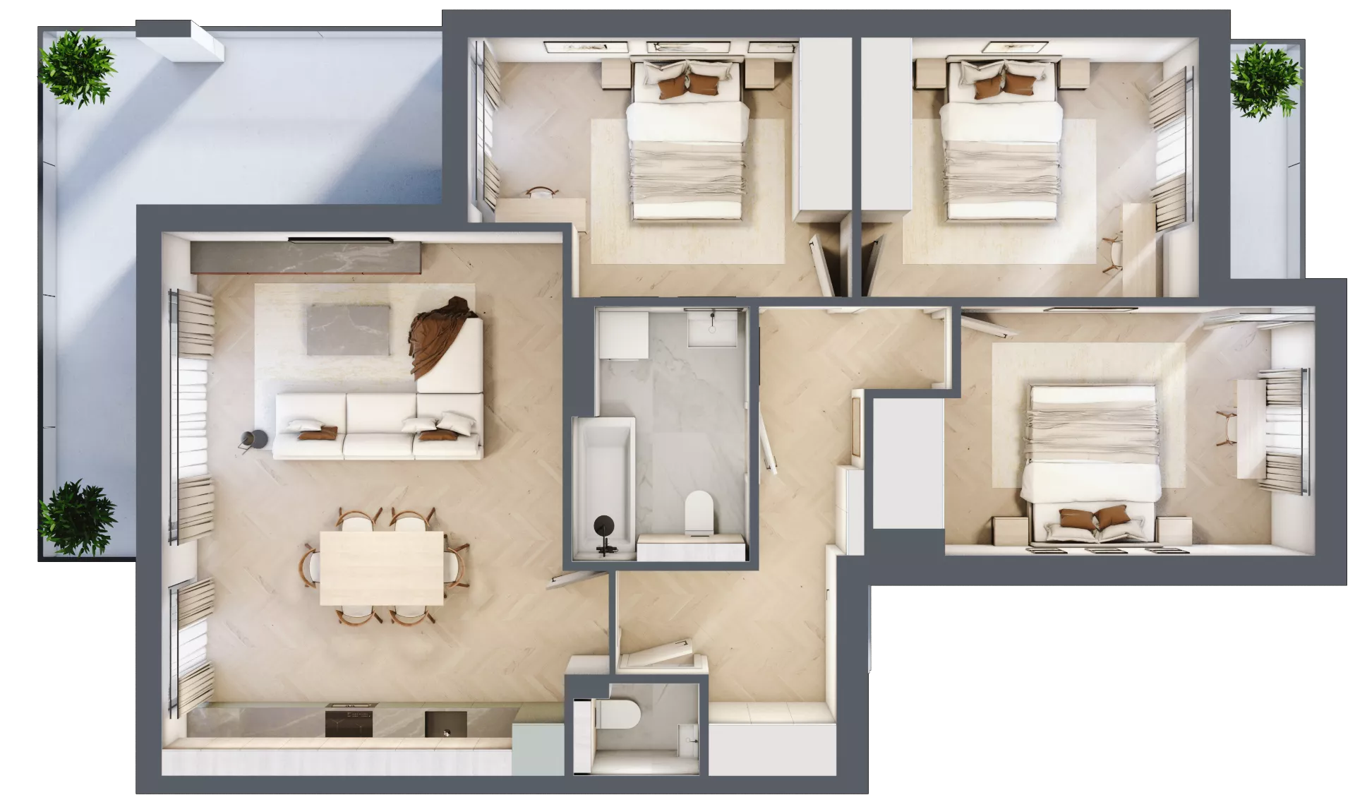 4 pokoje, apartament 82,99 m², piętro 1, oferta nr 12H.4, Wille Miejskie Lekcyjna, Wrocław, Sołtysowice, ul. Lekcyjna 12-12L