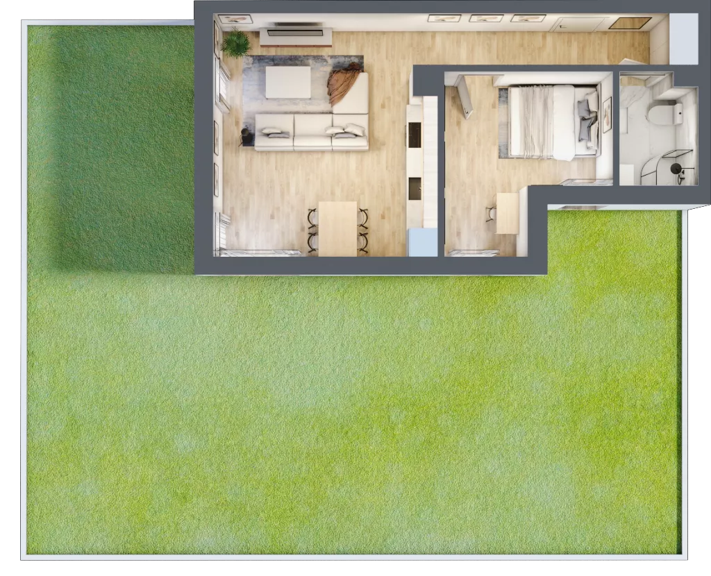 2 pokoje, mieszkanie 42,71 m², parter, oferta nr 5/M1, Nowa Cegielnia, Gorzów Wielkopolski, Janice, ul. Warszawska 185