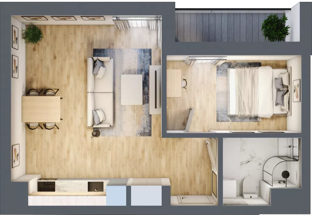 2 pokoje, mieszkanie 42,59 m², piętro 1, oferta nr 5/M11, Nowa Cegielnia, Gorzów Wielkopolski, Janice, ul. Warszawska 185