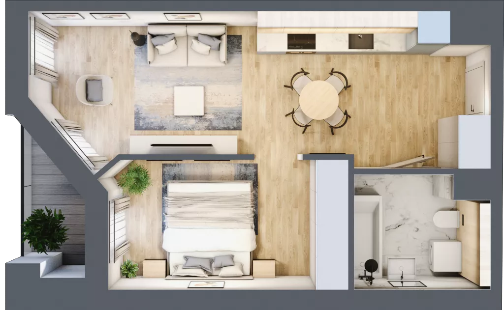 2 pokoje, mieszkanie 39,29 m², parter, oferta nr B/0/3, Ogrodowa 12, Poznań, Stare Miasto, Stare Miasto, ul. Ogrodowa 12