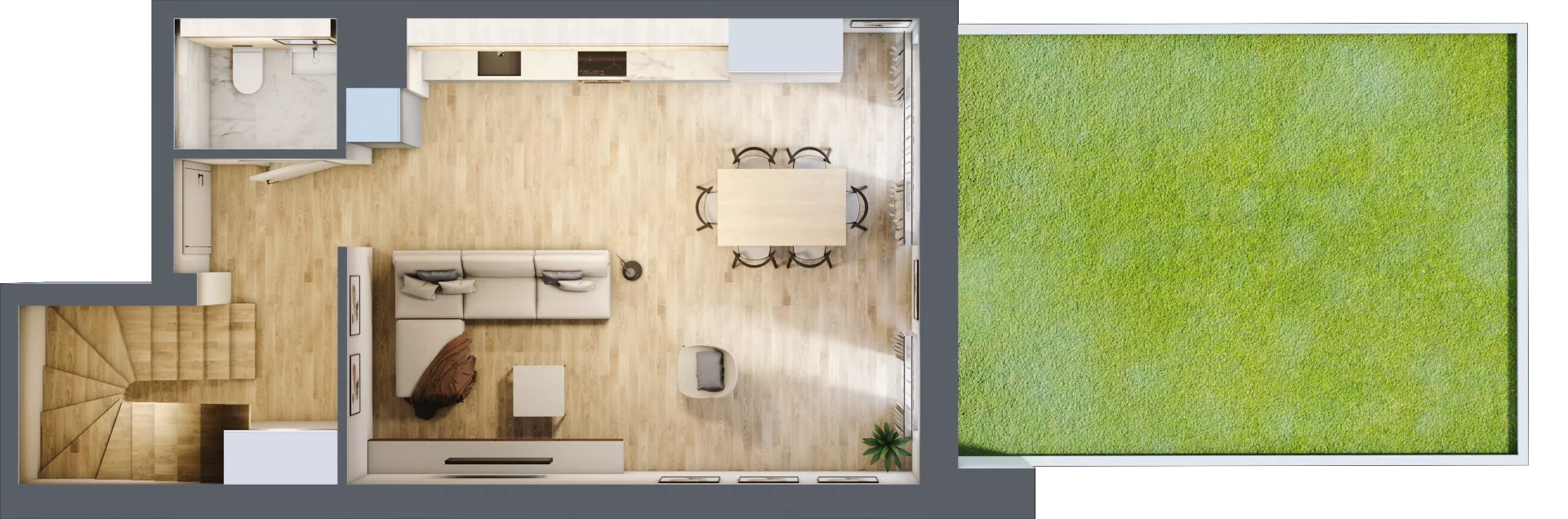 3 pokoje, mieszkanie 85,81 m², parter, oferta nr B/0/4, Ogrodowa 12, Poznań, Stare Miasto, Stare Miasto, ul. Ogrodowa 12