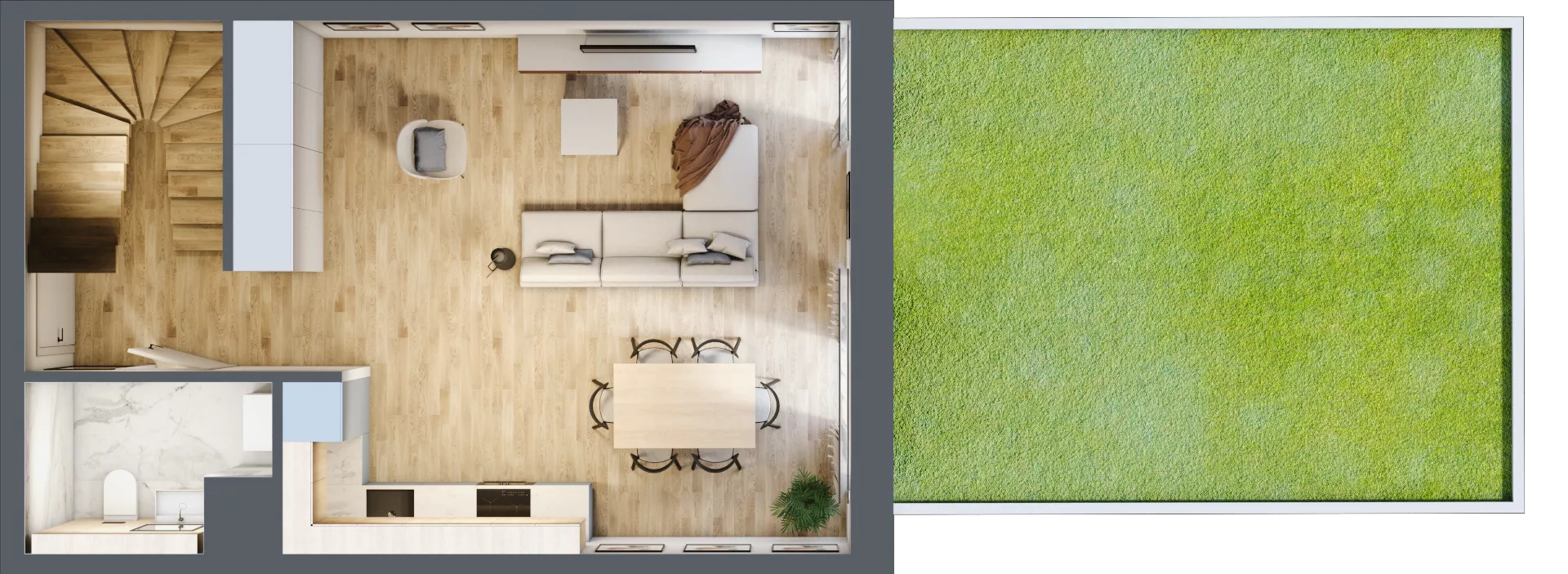 3 pokoje, mieszkanie 43,07 m², parter, oferta nr B/0/5, Ogrodowa 12, Poznań, Stare Miasto, Stare Miasto, ul. Ogrodowa 12