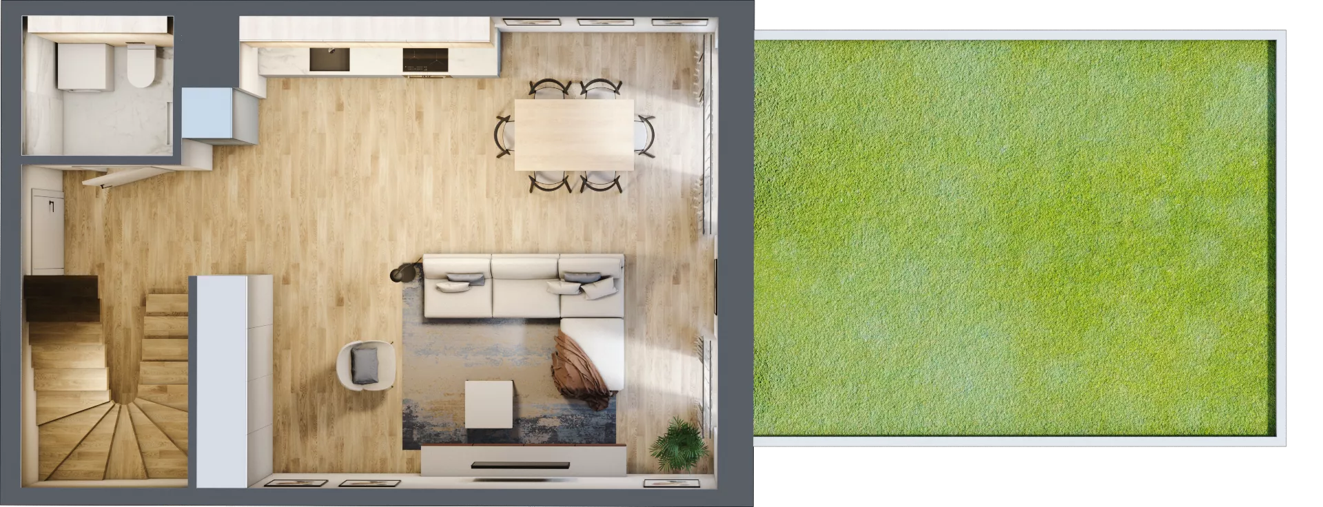3 pokoje, mieszkanie 45,23 m², parter, oferta nr B/0/6, Ogrodowa 12, Poznań, Stare Miasto, Stare Miasto, ul. Ogrodowa 12