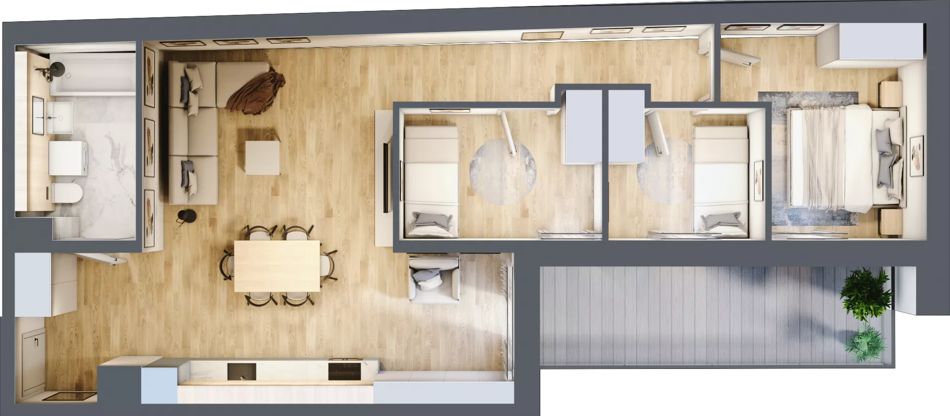 4 pokoje, mieszkanie 72,30 m², piętro 1, oferta nr B/1/5, Ogrodowa 12, Poznań, Stare Miasto, Stare Miasto, ul. Ogrodowa 12