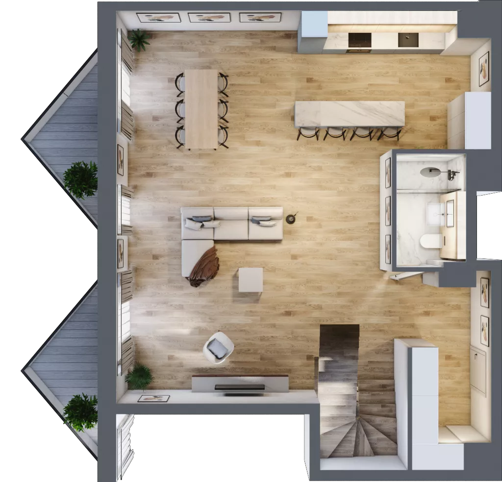 4 pokoje, mieszkanie 156,90 m², piętro 7, oferta nr B/7/12, Ogrodowa 12, Poznań, Stare Miasto, Stare Miasto, ul. Ogrodowa 12