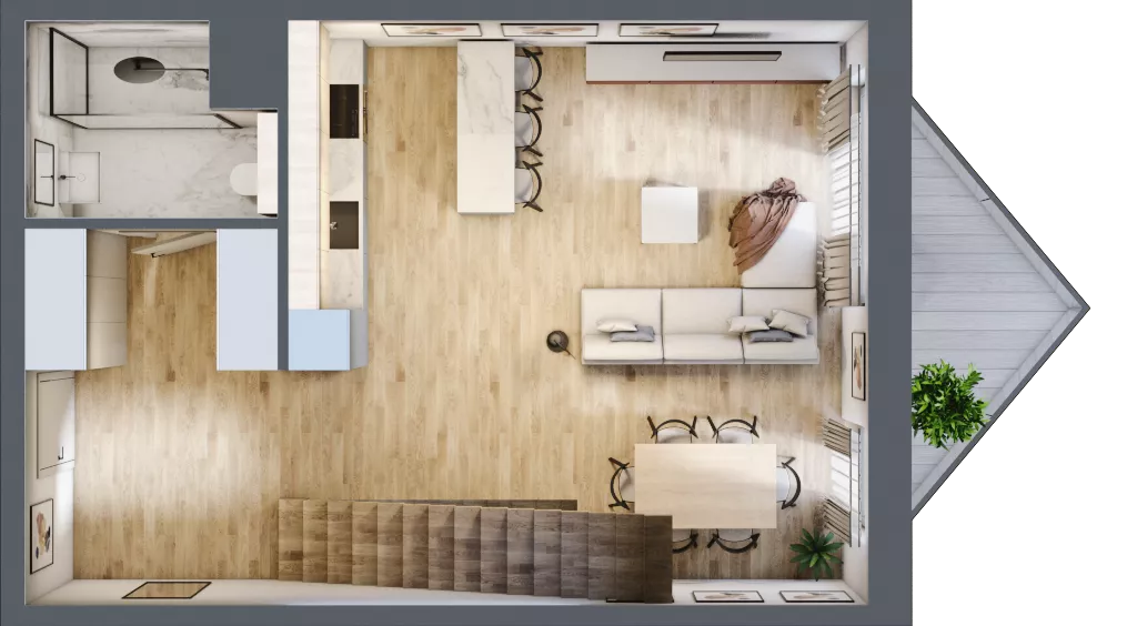 3 pokoje, mieszkanie 99,21 m², piętro 7, oferta nr B/7/7, Ogrodowa 12, Poznań, Stare Miasto, Stare Miasto, ul. Ogrodowa 12