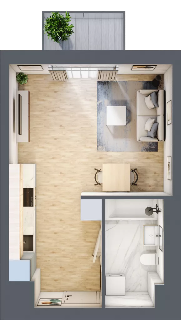 1 pokój, mieszkanie 25,60 m², piętro 3, oferta nr E45, Osiedle Gwiazdowo, Gwiazdowo, ul. Mikołaja Kopernika