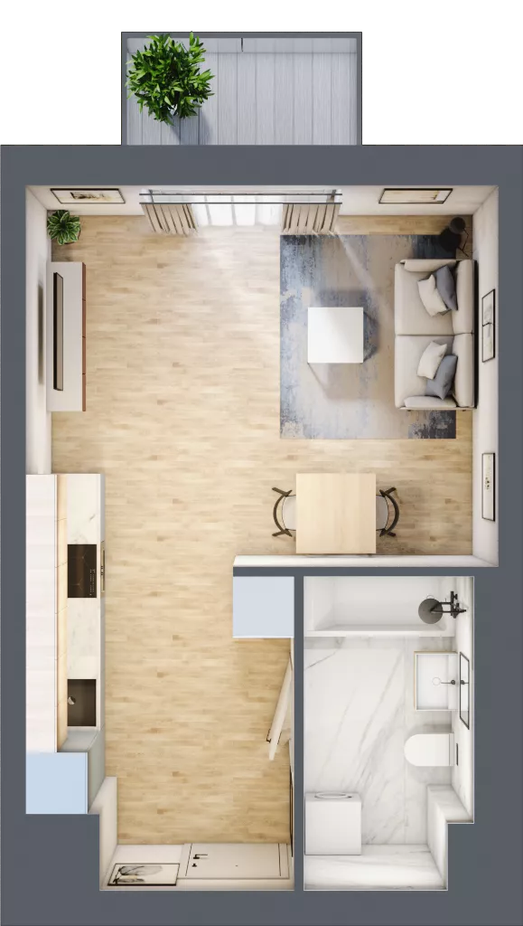 1 pokój, mieszkanie 25,60 m², piętro 3, oferta nr E44, Osiedle Gwiazdowo, Gwiazdowo, ul. Mikołaja Kopernika