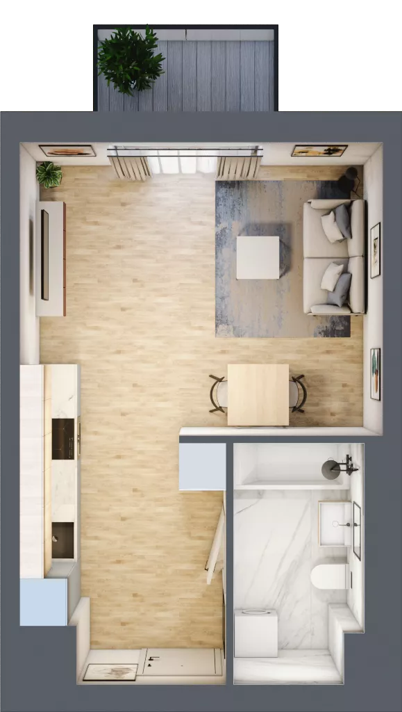 1 pokój, mieszkanie 25,61 m², piętro 3, oferta nr F42, Osiedle Gwiazdowo, Gwiazdowo, ul. Mikołaja Kopernika
