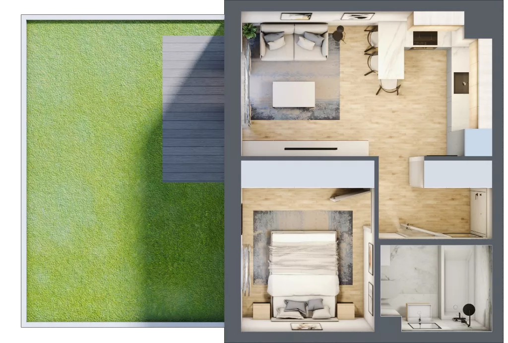 2 pokoje, mieszkanie 35,91 m², parter, oferta nr A06, Osiedle Wajdy 20, Kutno, ul. Andrzeja Wajdy 20