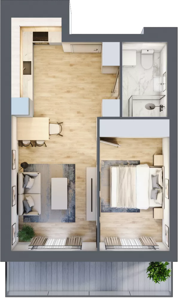 2 pokoje, mieszkanie 38,75 m², piętro 1, oferta nr A12, Dąbrowskiego 9, Szczecin, Zachód, Nowe Miasto, ul. Dąbrowskiego / Piekary