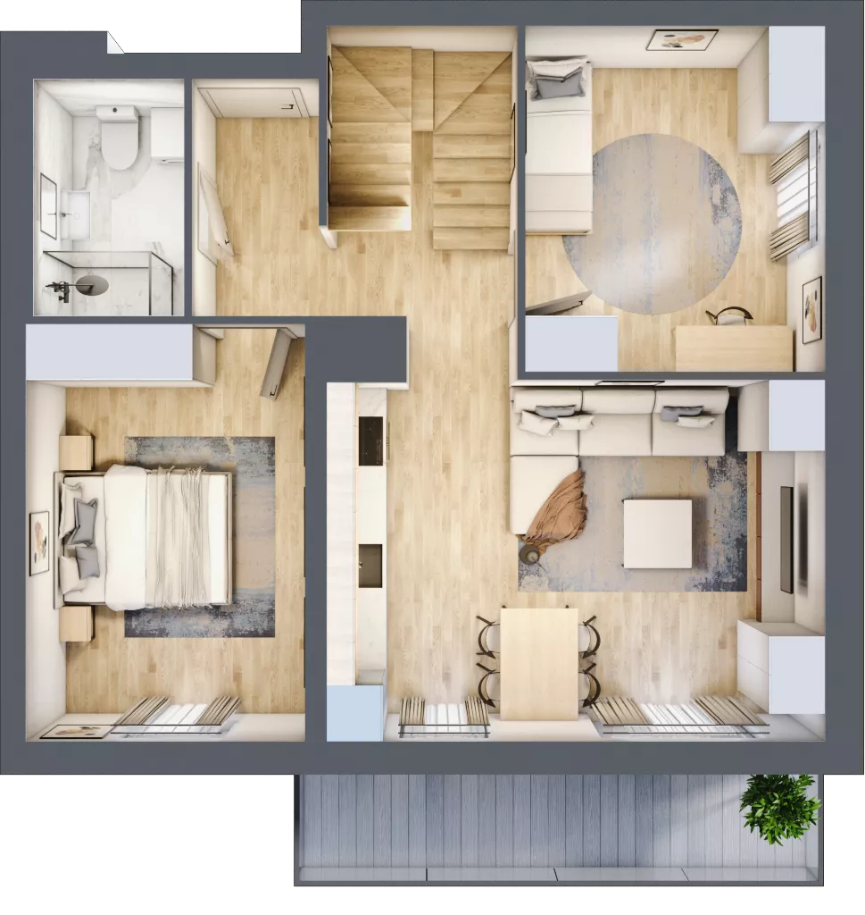 4 pokoje, penthouse 85,45 m², piętro 4, oferta nr A30, Dąbrowskiego 9, Szczecin, Zachód, Nowe Miasto, ul. Dąbrowskiego / Piekary