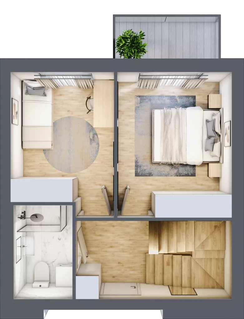 2 pokoje, mieszkanie 61,93 m², piętro 4, oferta nr A35, Dąbrowskiego 9, Szczecin, Zachód, Nowe Miasto, ul. Dąbrowskiego / Piekary