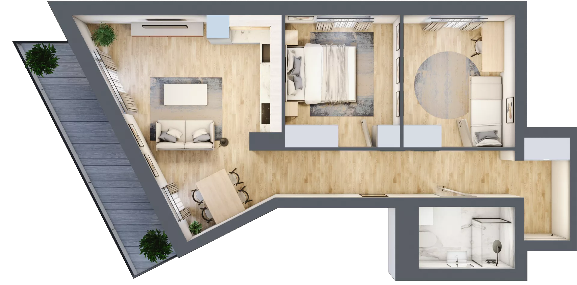 3 pokoje, mieszkanie 57,61 m², parter, oferta nr B07, Dąbrowskiego 9, Szczecin, Zachód, Nowe Miasto, ul. Dąbrowskiego / Piekary