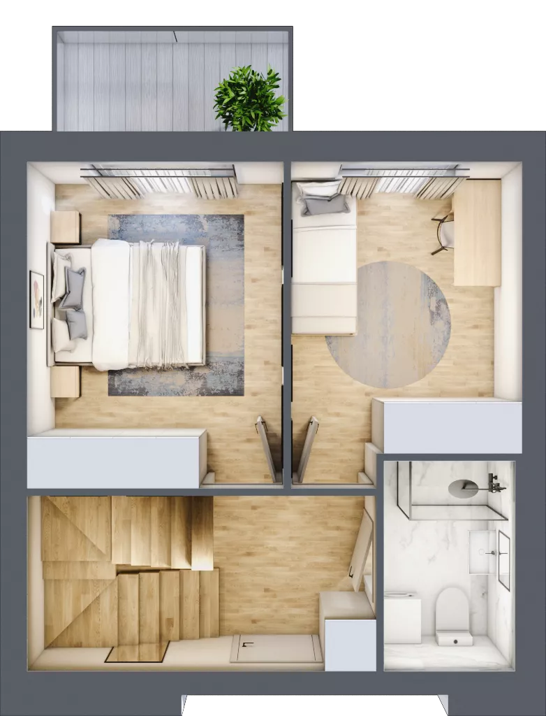 2 pokoje, mieszkanie 61,93 m², piętro 4, oferta nr B29, Dąbrowskiego 9, Szczecin, Zachód, Nowe Miasto, ul. Dąbrowskiego / Piekary