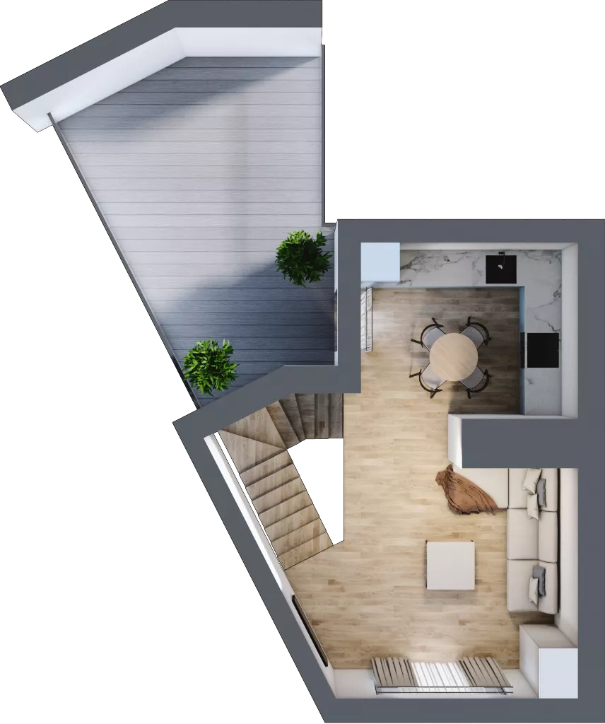 4 pokoje, penthouse 80,37 m², piętro 4, oferta nr B34, Dąbrowskiego 9, Szczecin, Zachód, Nowe Miasto, ul. Dąbrowskiego / Piekary