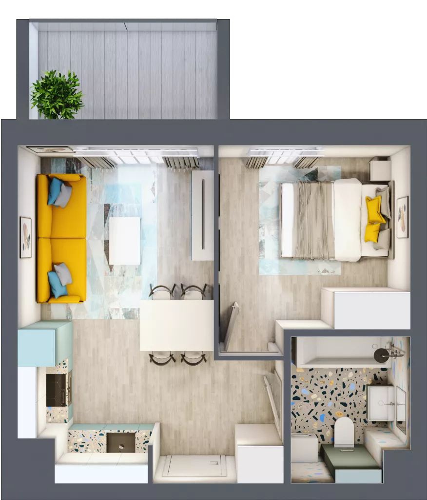 1 pokój, mieszkanie 31,22 m², piętro 8, oferta nr A41, Kilińskiego, Elbląg, Zatorze, ul. Jana Kilińskiego