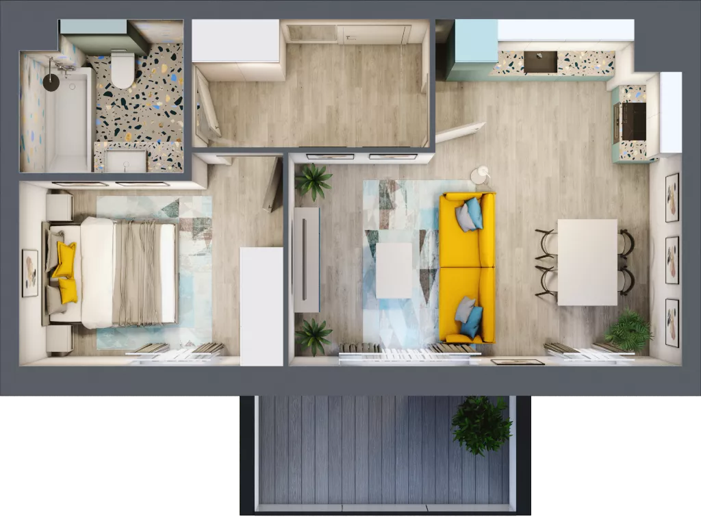 2 pokoje, mieszkanie 41,00 m², piętro 9, oferta nr B37, Kilińskiego, Elbląg, Zatorze, ul. Jana Kilińskiego