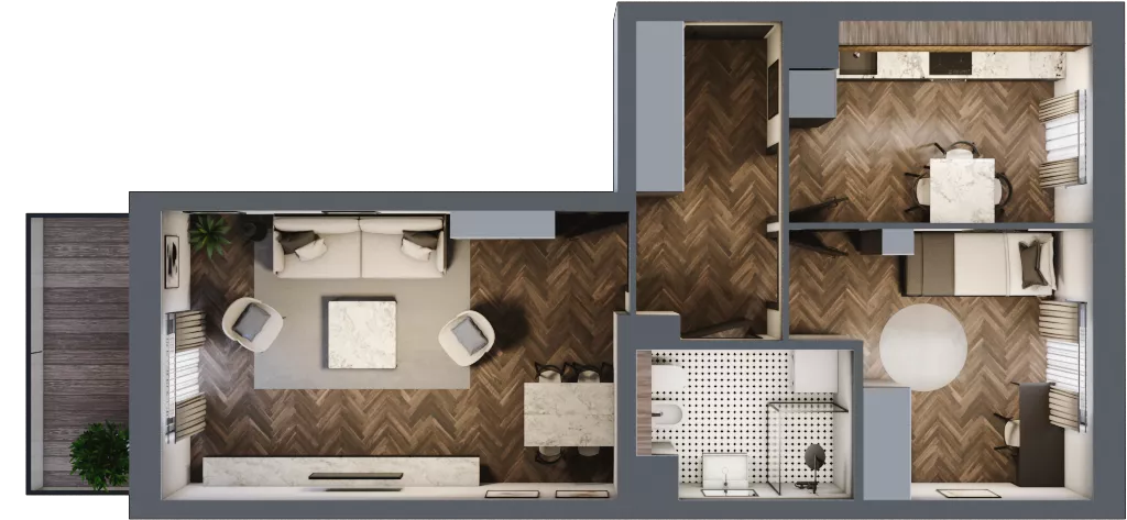 2 pokoje, mieszkanie 53,14 m², piętro 4, oferta nr 31, Osiedle Nove, Ostróda, ul. 1 Dywizji