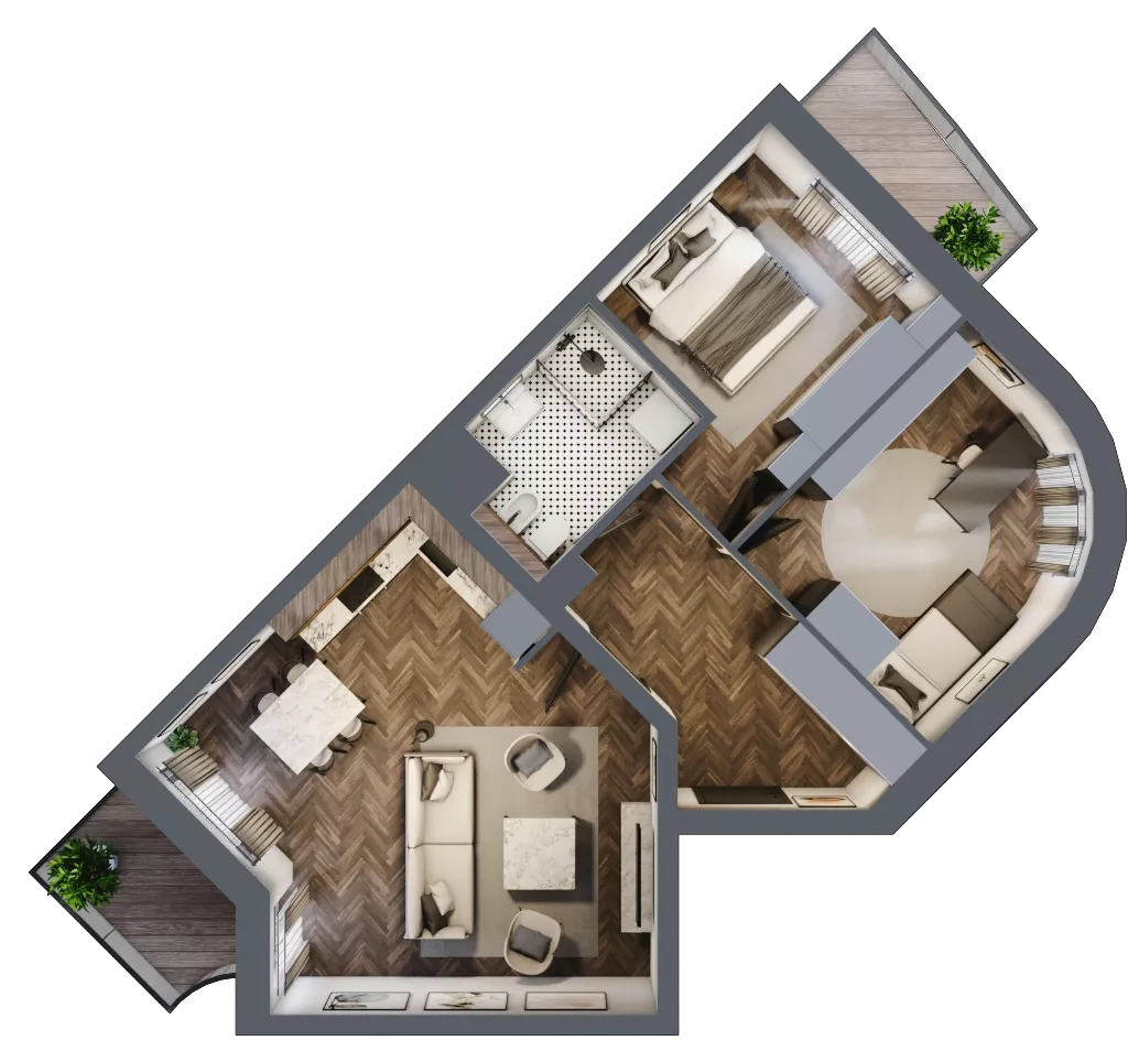 2 pokoje, mieszkanie 59,50 m², parter, oferta nr 21, Osiedle Nove, Ostróda, ul. 1 Dywizji