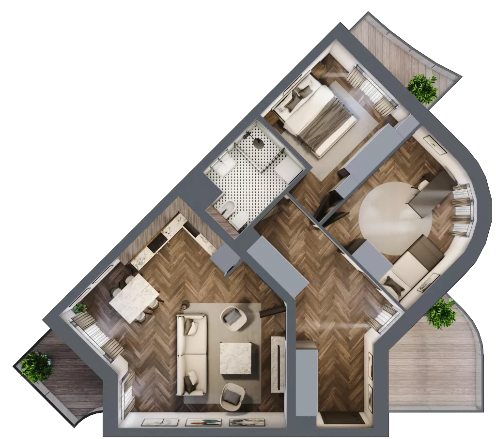 3 pokoje, mieszkanie 64,22 m², piętro 1, oferta nr 24, Osiedle Nove, Ostróda, ul. 1 Dywizji